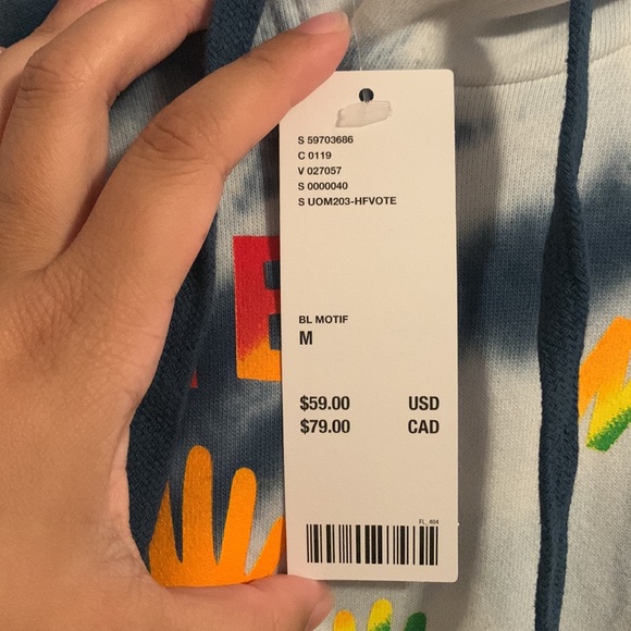 Urban Outfitters United We Vote Oversized Tie Dye Hoodie - Picture 4 of 4